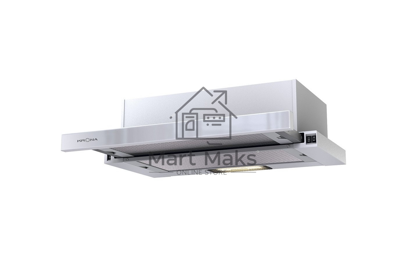 Вытяжка встраиваемая KRONA Kamilla 600 AIR 2W белый, 60 см, 1066 куб. м/ч, 58 дБ