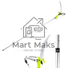 Выдвижная шестопильная пила и секатор Deli DL580512, 4 шкива, сталь SK5, длина лезвия 290 мм, телескопическая рукоятка