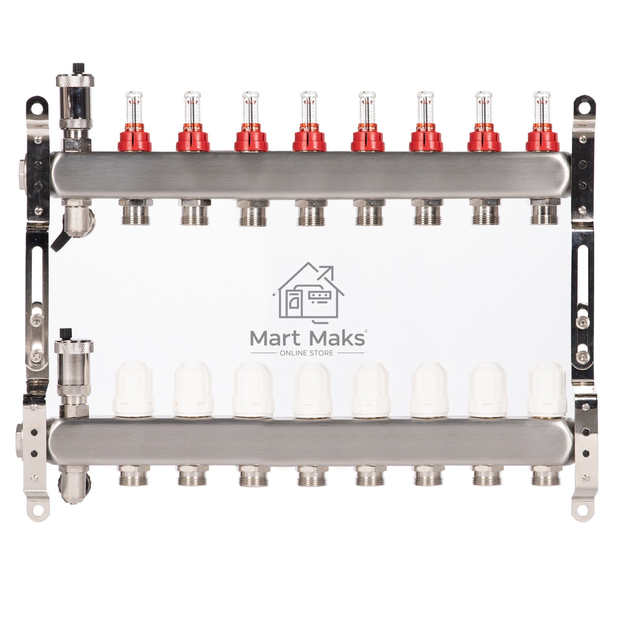 Коллектор Royal Thermo нерж. в сборе с расходомерами 1