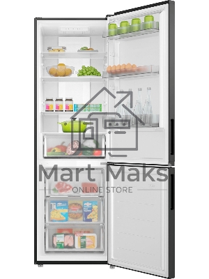 Холодильник Candy CFN6185B черный двухкамерный 207/91 л морозилка снизу, No Frost