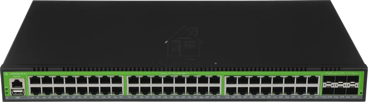 Коммутатор Digma DSW848G-6S+R, 48×1 Гбит/с + 6×10 Гбит/с SFP+, управляемый
