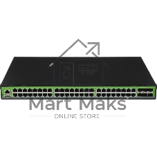 Коммутатор Digma DSW848G-6S+R, 48×1 Гбит/с + 6×10 Гбит/с SFP+, управляемый