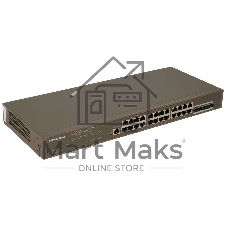 Коммутатор IP-COM G3328F, 24×1 Гбит/с + 4×1 Гбит/с SFP, управляемый