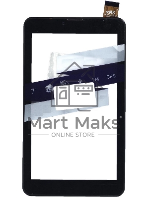 Сенсорное стекло (тачскрин) для Irbis TZ709 V2, черное с рамкой