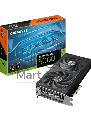Видеокарта Gigabyte PCI-E 5.0 GV-N5060EAGLE OC-8GD 1.0 NVIDIA GeForce RTX 5060 8Gb 128bit GDDR7 2550/28000 HDMIx1 DPx3 HDCP Ret
