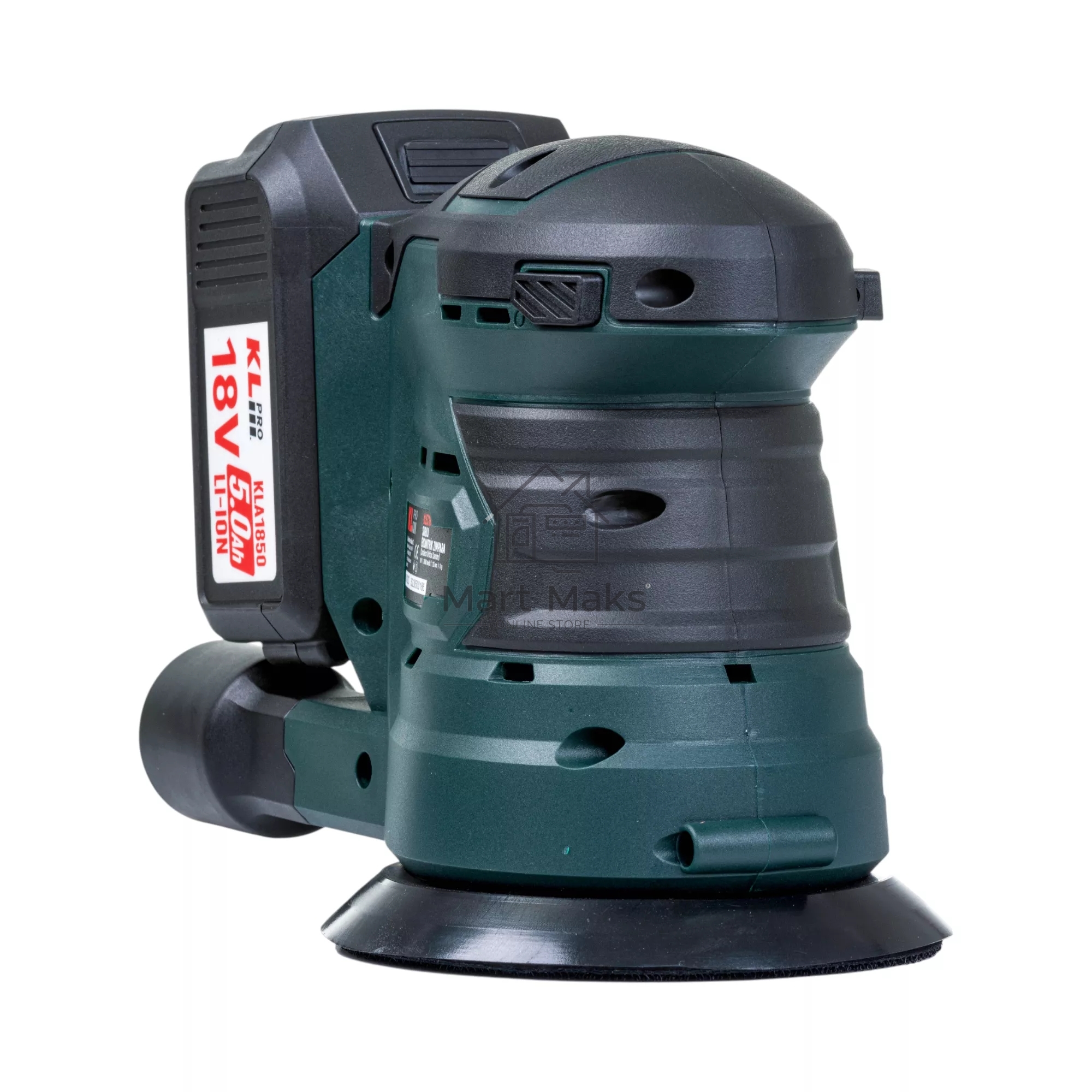 Профессиональная аккумуляторная эксцентриковая шлифмашина KLPRO KLEZ18-50 (18В, Li-ion-2шт, 5.0А·ч, ЗУ 4,5А)