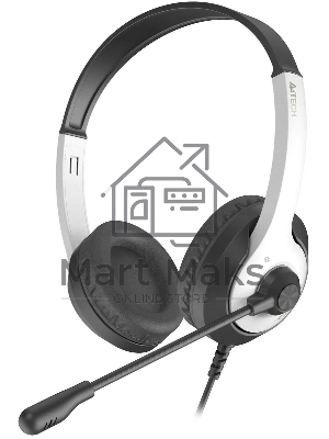 Гарнитура проводная с микрофоном A4Tech Fstyler FH100U белый/черный 2м