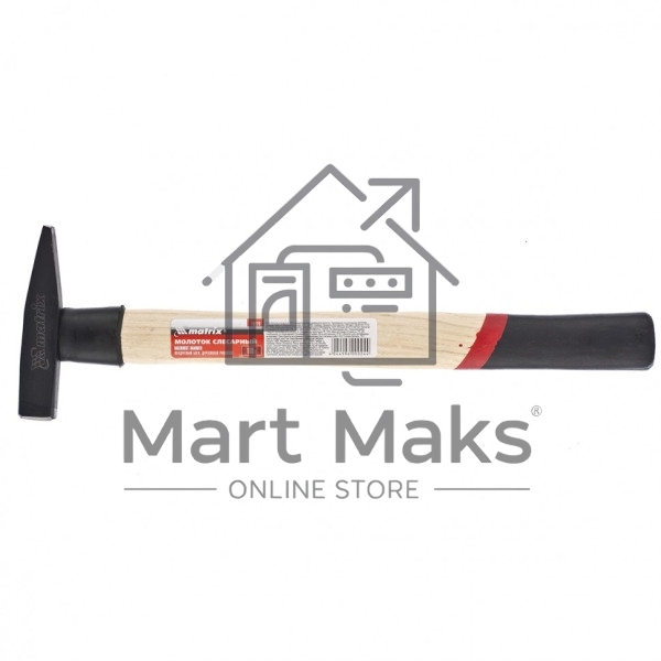 Молоток Matrix слесарный, 100 г, квадратный боек, деревянная рукоятка