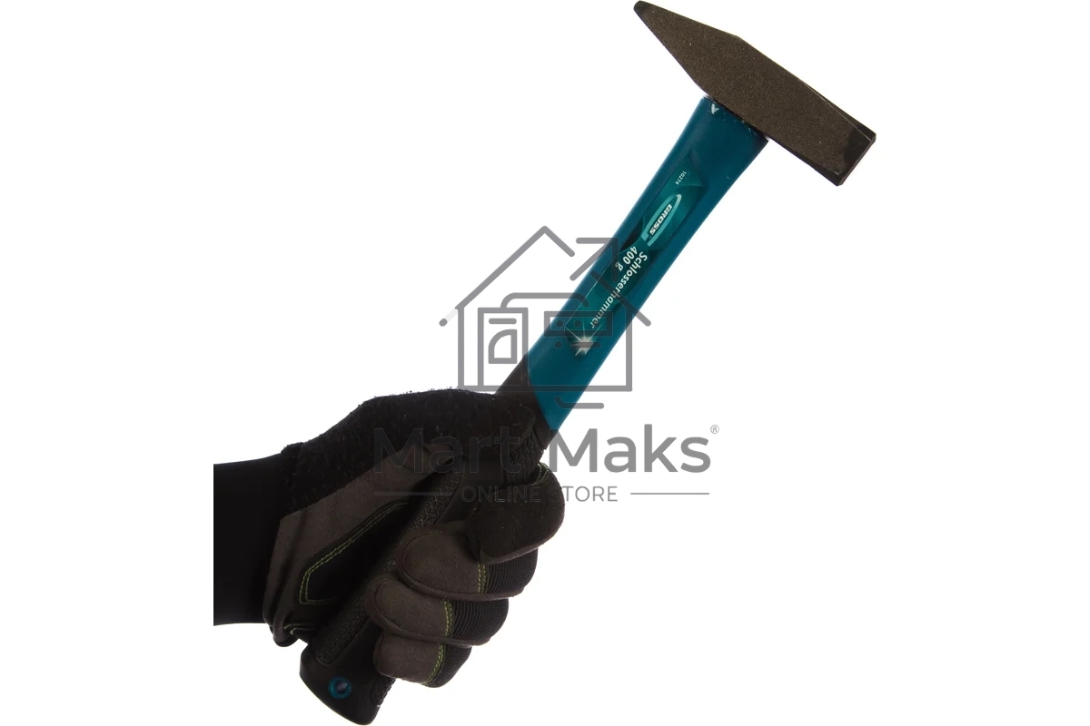 Молоток слесарный Gross 10274 400 г, квадратный боек, фибергласовая обрезиненная рукоятка