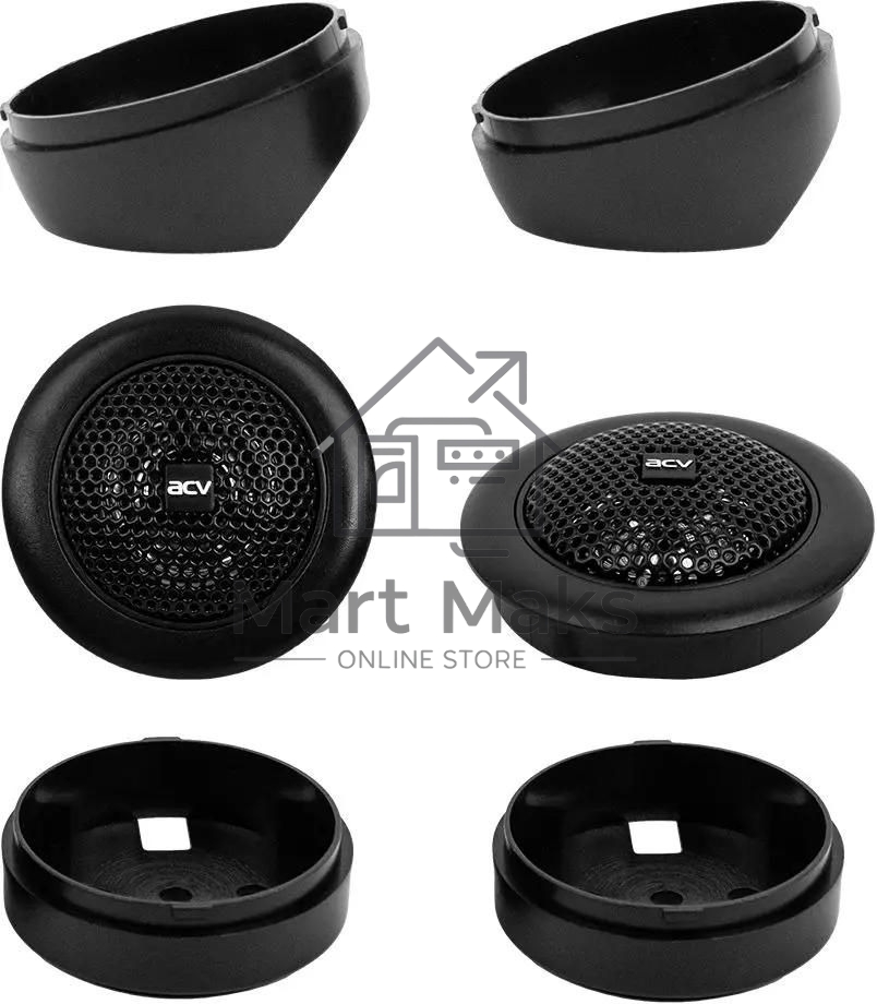 Колонки автомобильные ACV PG-6.2S 200Вт 92дБ 4Ом 16см (6.5дюйм) (ком.:2кол.) компонентные двухполосные
