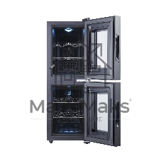 Винный шкаф CellarPrivate CP012-2Е черный, 32 л, 2 отсека, 12 бут.
