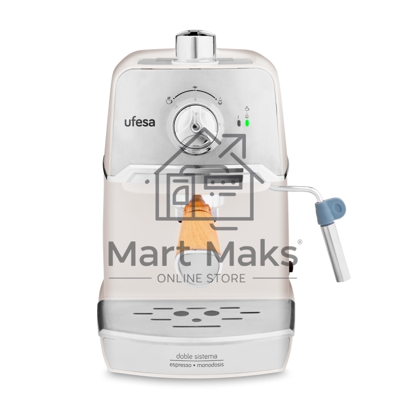 Кофеварка рожковая Ufesa CE7238 CREAM бежевый, исп. кофе - молотый, 1.2 л, 850 Вт, 20 Бар.