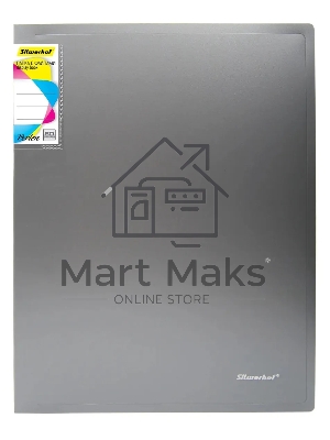 Папка с 80 прозрачными вкладками Silwerhof Perlen 292981-77 A4 1мм, карман серебристый металлик