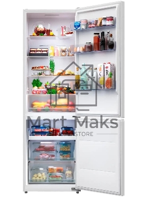 Холодильник LEX LKB185WGIDMax белый стекло двухкамерный 267/142л морозилка снизу, No Frost