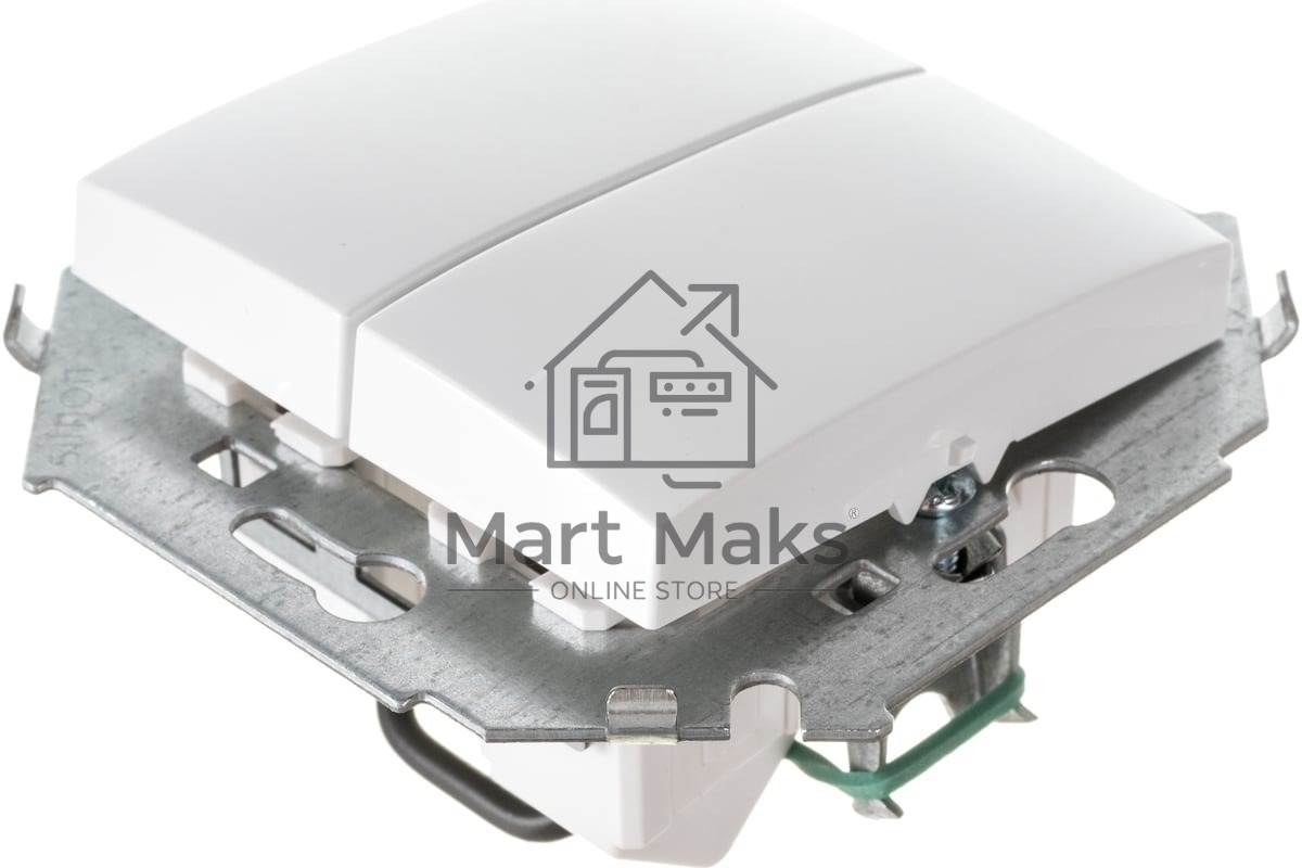 Механизм выключателя 2-кл. СП Simon15 16А IP20 бел. Simon 1591398-030