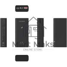 Портативный аккумулятор Digma DGPF10E 10000mAh QC3.0/PD3.0 45W 4.5A USB-A/USB-C черный