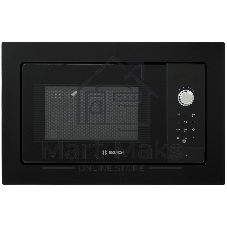 Встраиваемая микроволновая печь Bosch BEL653MB3 черный, 25 л, 800 Вт, переключатели - сенсор, поворотный механизм