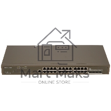 Коммутатор IP-COM G3328F, 24×1 Гбит/с + 4×1 Гбит/с SFP, управляемый
