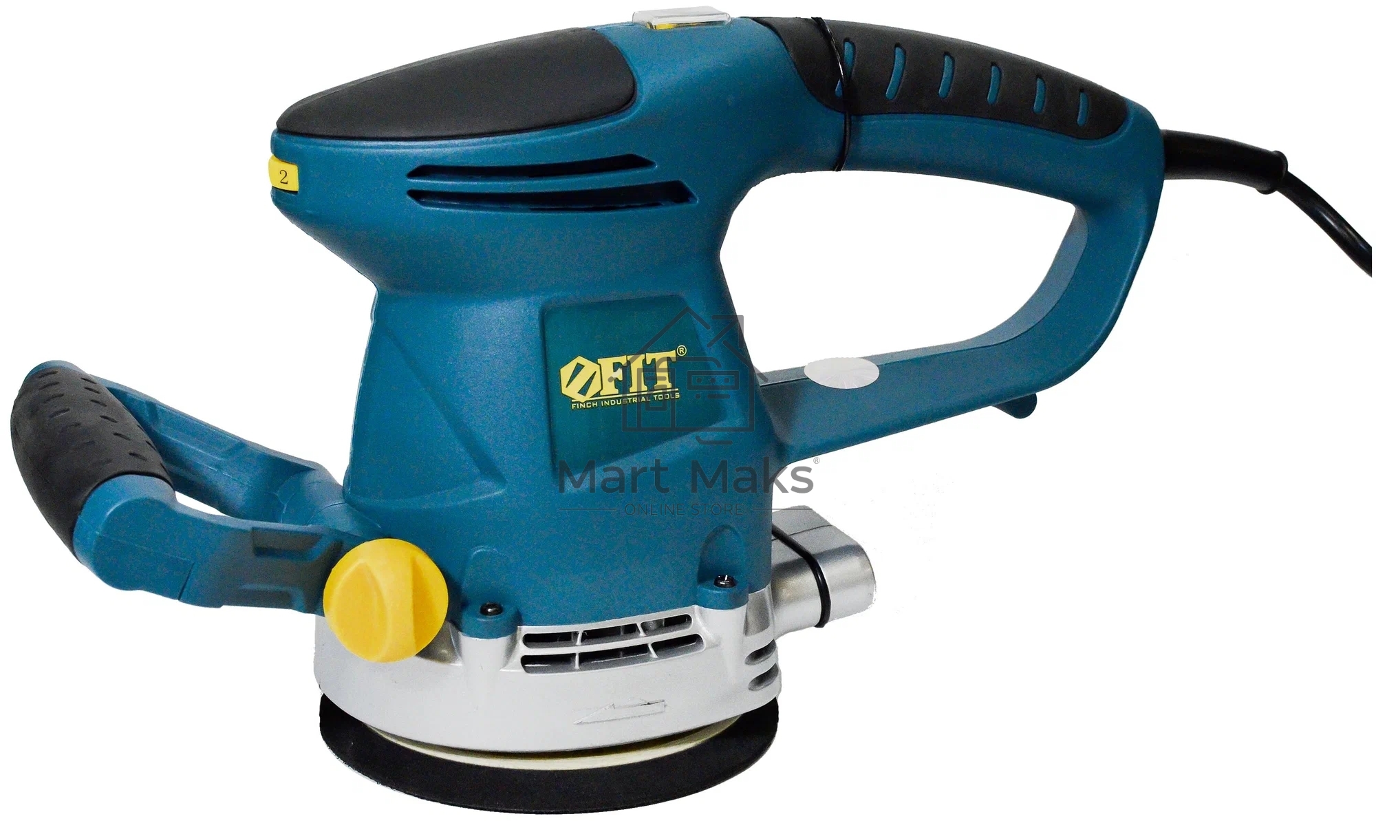 Шлифмашина эксцентриковая FIT OS-480, 480 Вт, 4000-14000 об/мин, 125 мм, 2 кг, липучка, коробка
