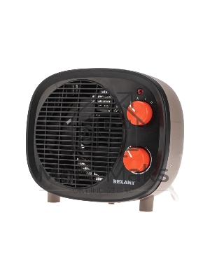 Тепловентилятор Rexant 60-0034, черный, 2000 Вт, 20 м2, термостат