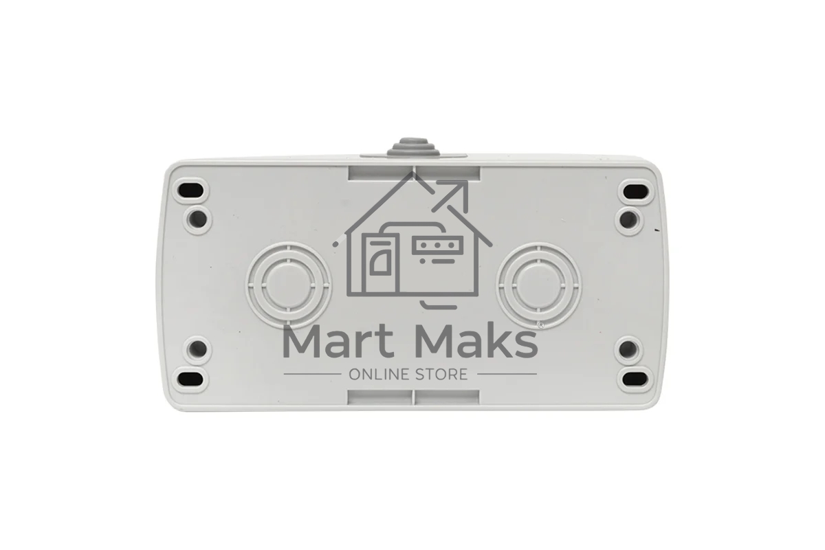 Розетка EKF Мурманск EFR16-129-30-54 2-местная 16А с заземлением с крышкой IP54 серый с защитными шторками