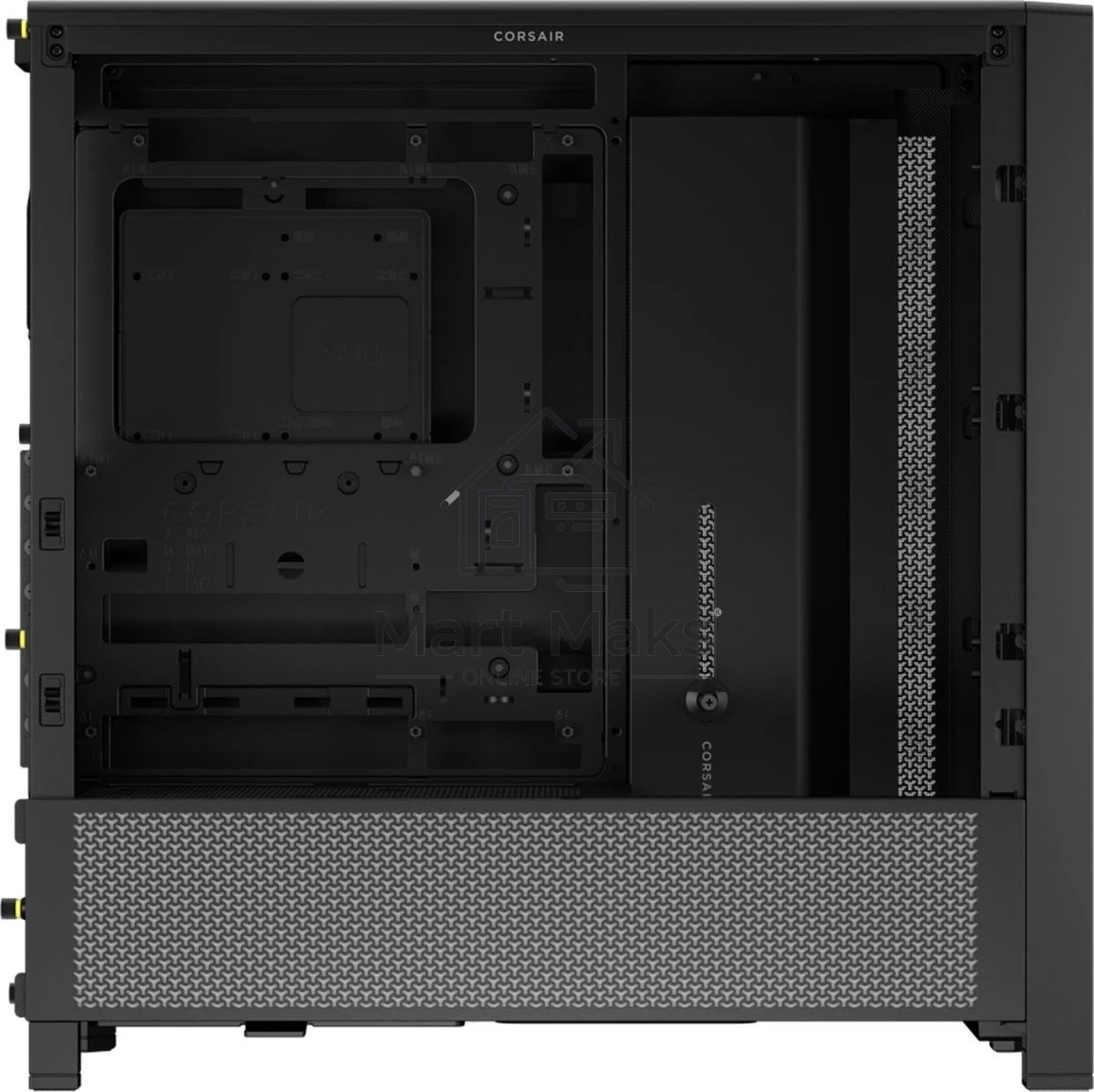 Компьютерный корпус без блока питания Corsair Frame 4000D, Midi-Tower, TG, no fan, 2xUSB-A 3.2, 1xUSB 3.2 Type-C, E-ATX, ATX, mATX, mITX черный