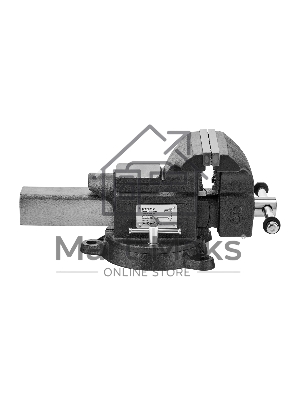 Тиски слесарные Denzel BVH-150 150 мм, поворотные, стальная направляющая, с наковальней
