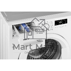 Стиральная машина встраиваемая Weissgauff WMI 6147 Inverter Steam белый, загрузка фронтальная 7 кг, 1400 об/мин, класс A+++
