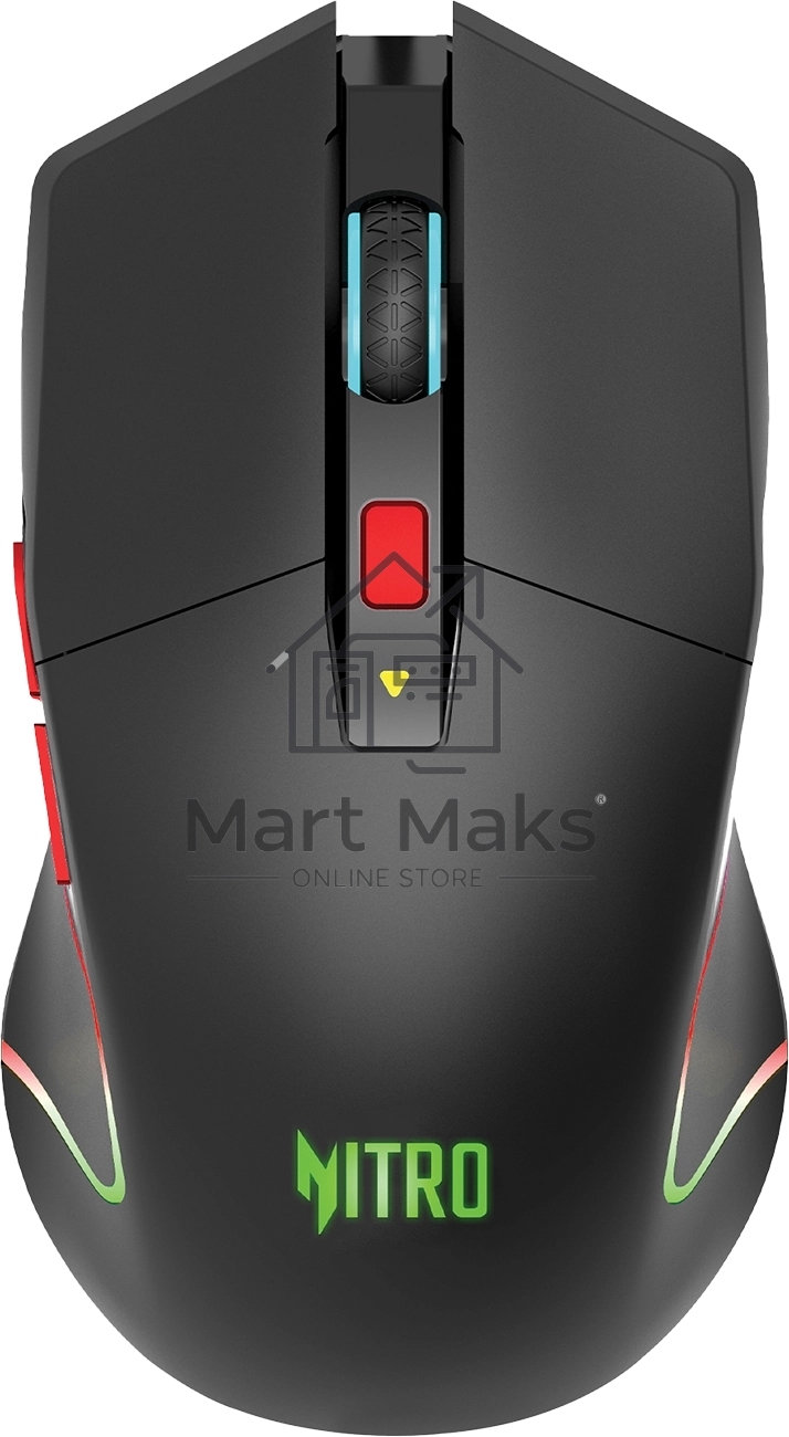 Мышь беспроводная Acer Nitro OMR304 черный, 3200 dpi, радиоканал, Bluetooth, USB, кнопки - 8