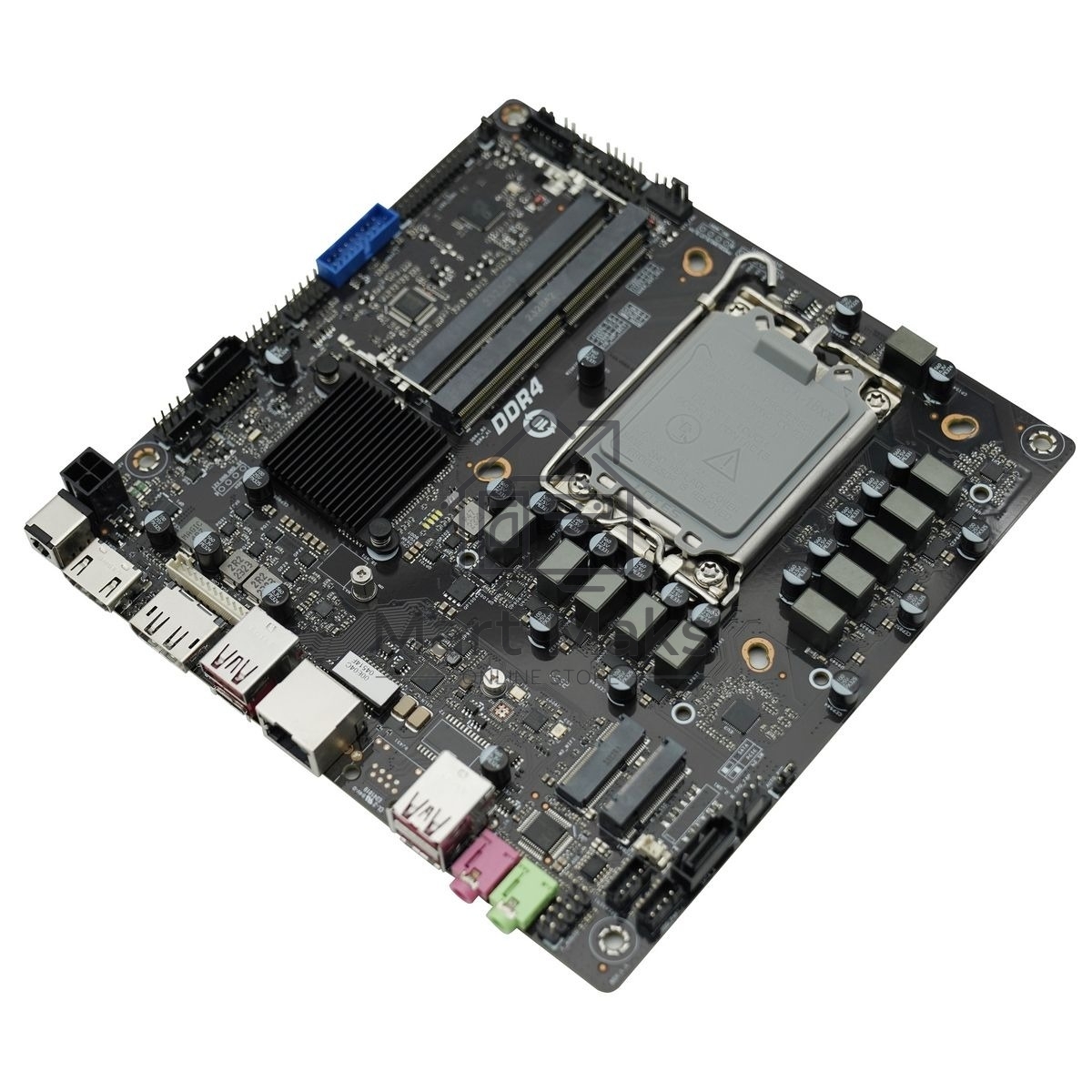 Материнская плата AFOX AFMIQ670D4-MI4-V2, LGA 1700, Intel Q670, 2xDDR4L, 2xSATA, 1xM.2, 1xHDMI, 1xDP, 1x 1Gb LAN, 3xUSB-A 3.2 Gen 2, 1xUSB-C 3.2 Gen 2, 2x3.5 мм, 7.1, Mini-ITX