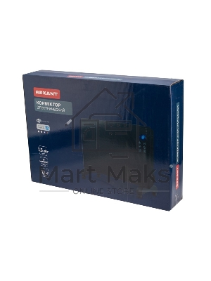 Конвектор Rexant 60-0113, черный, 1500 Вт, 12 м2, электронный термостат, Wi-Fi