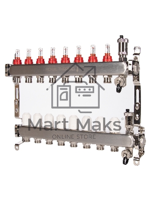 Коллектор Royal Thermo нерж. в сборе с расходомерами 1