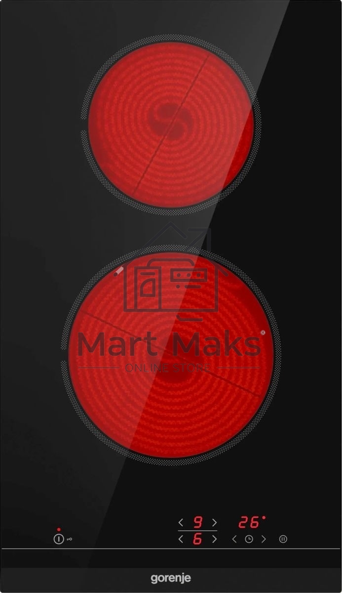 Варочная панель Gorenje ECT321BCSC, конфорок: 2 шт., стеклокерамика, независимая, черный