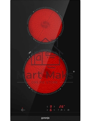Варочная панель Gorenje ECT321BCSC, конфорок: 2 шт., стеклокерамика, независимая, черный