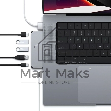 Док-станция Satechi ST-UCPHMIM, USB Type-C, USB 3.0/USB Type-C/RJ-45/Mini jack, USB