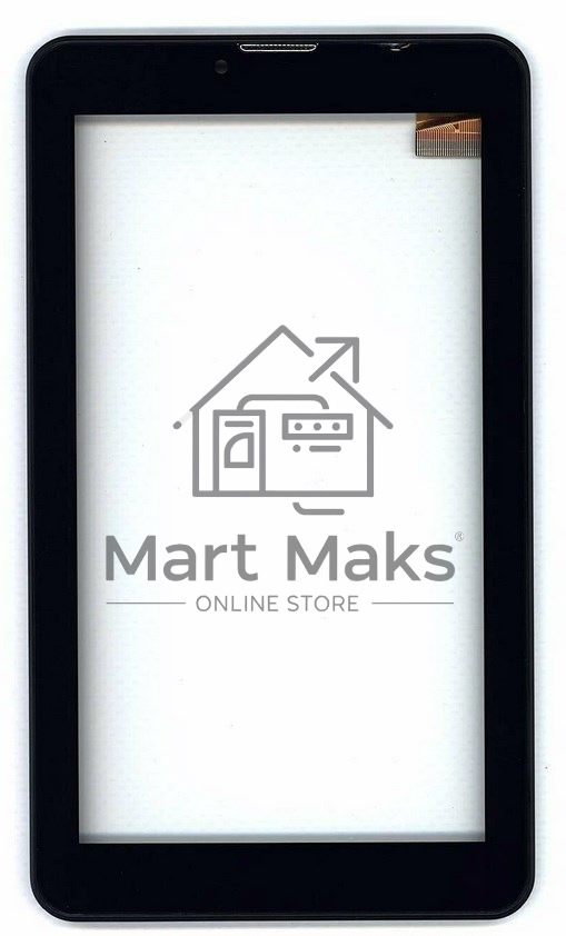 Сенсорное стекло (тачскрин) для Irbis TZ762, черное с рамкой