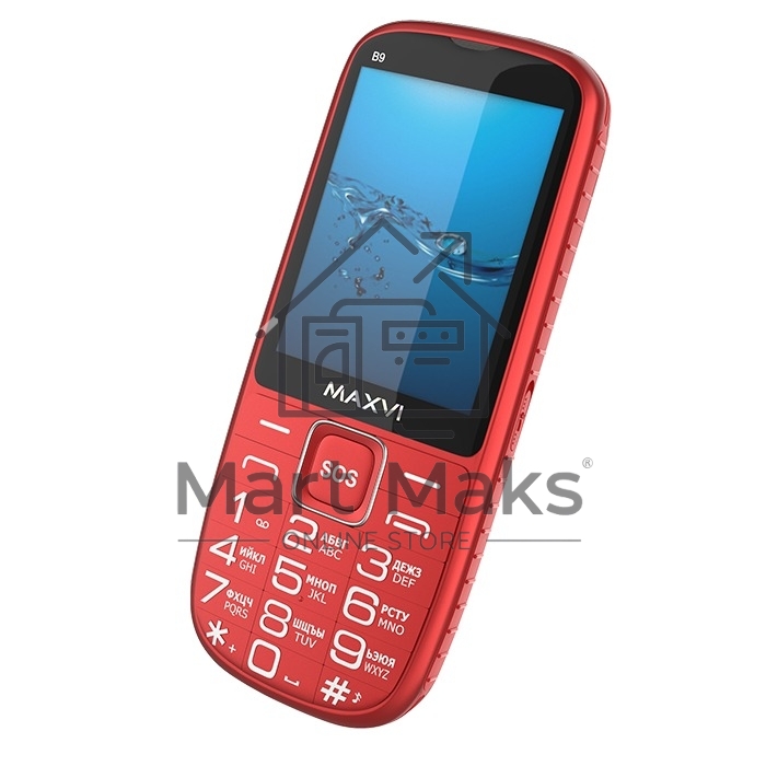 Мобильный телефон Maxvi B9 красный