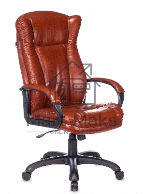 Кресло руководителя Бюрократ CH-879N коричневый Boroko-37, искусственная кожа, крестовина пластик