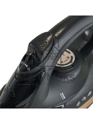 Утюг DELTA LUX DE-3007 черный/золотой, 2400 Вт, 30 г/мин, 150 г/мин, 220 мл