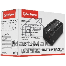 Источник бесперебойного питания CyberPower BS650E NEW/650 ВА/390 Вт/8 х CEE 7 (евророзетка)