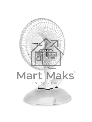 Вентилятор настольный Scarlett SC-DF111S01 25Вт скоростей:2 белый