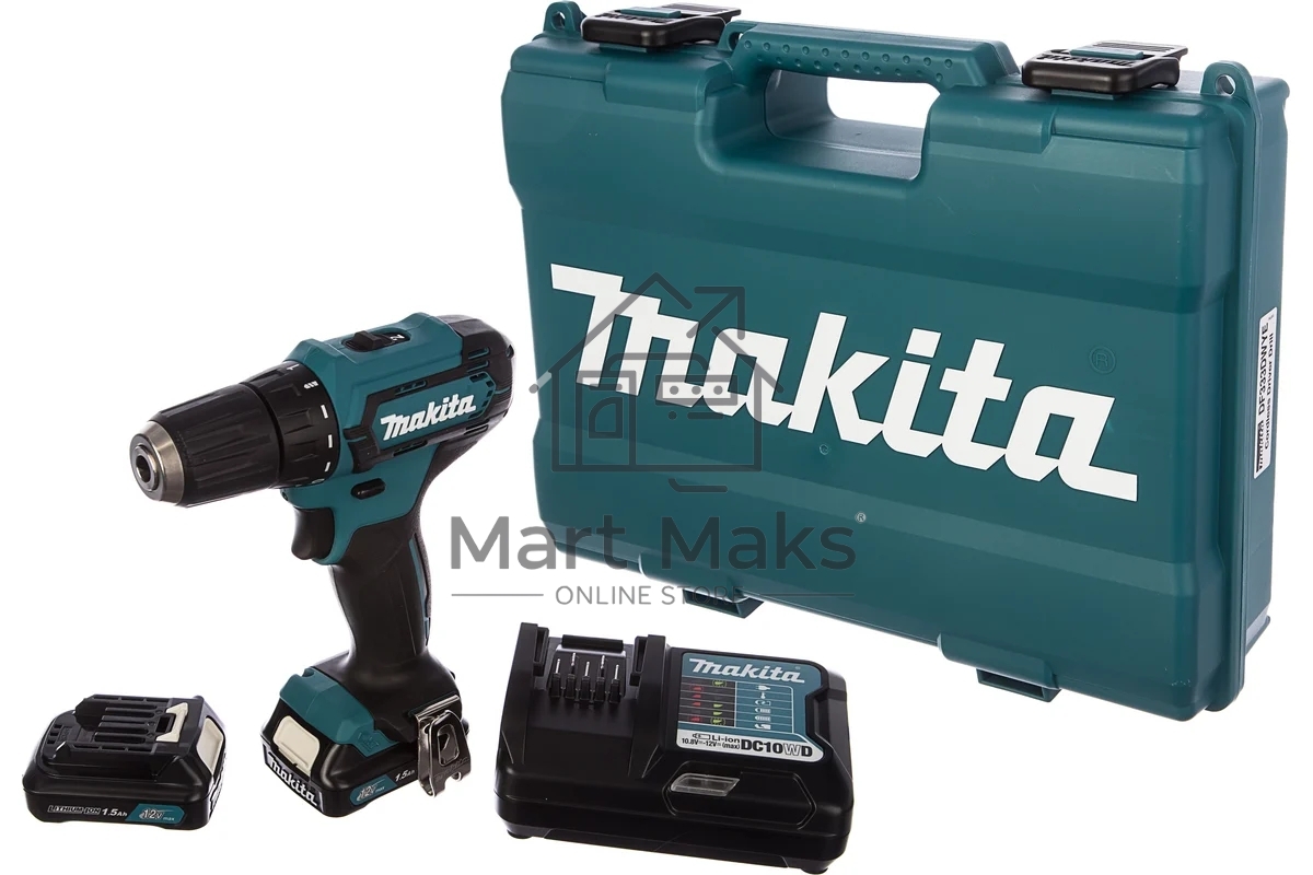Дрель-шуруповерт Makita DF333DWYE Аккумуляторная, Кейс