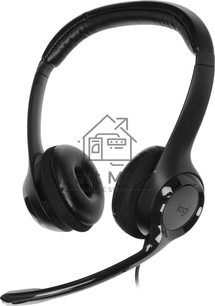 Гарнитура проводная Logitech Headset H390 USB черный