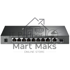 Коммутатор TP-Link TL-SG1210P, 8×1 Гбит/с PoE+ + 1×1 Гбит/с Uplink + 1×1 Гбит/с SFP, неуправляемый
