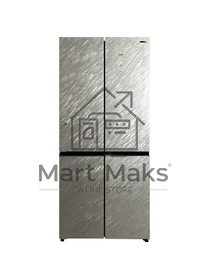 Холодильник Бирюса CD 496 TGG текстурированное бежевое стекло трехкамерный 334/162л морозилка снизу, No Frost, Side by Side