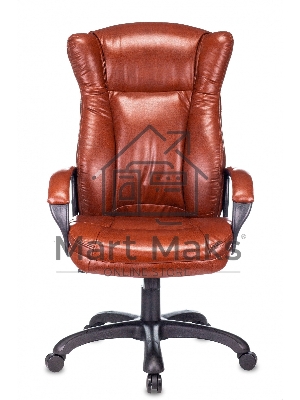 Кресло руководителя Бюрократ CH-879N коричневый Boroko-37, искусственная кожа, крестовина пластик