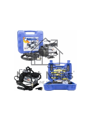 Автомобильный компрессор NOVA BRIGHT АК-35 пластик. кейс с инструментом 47639