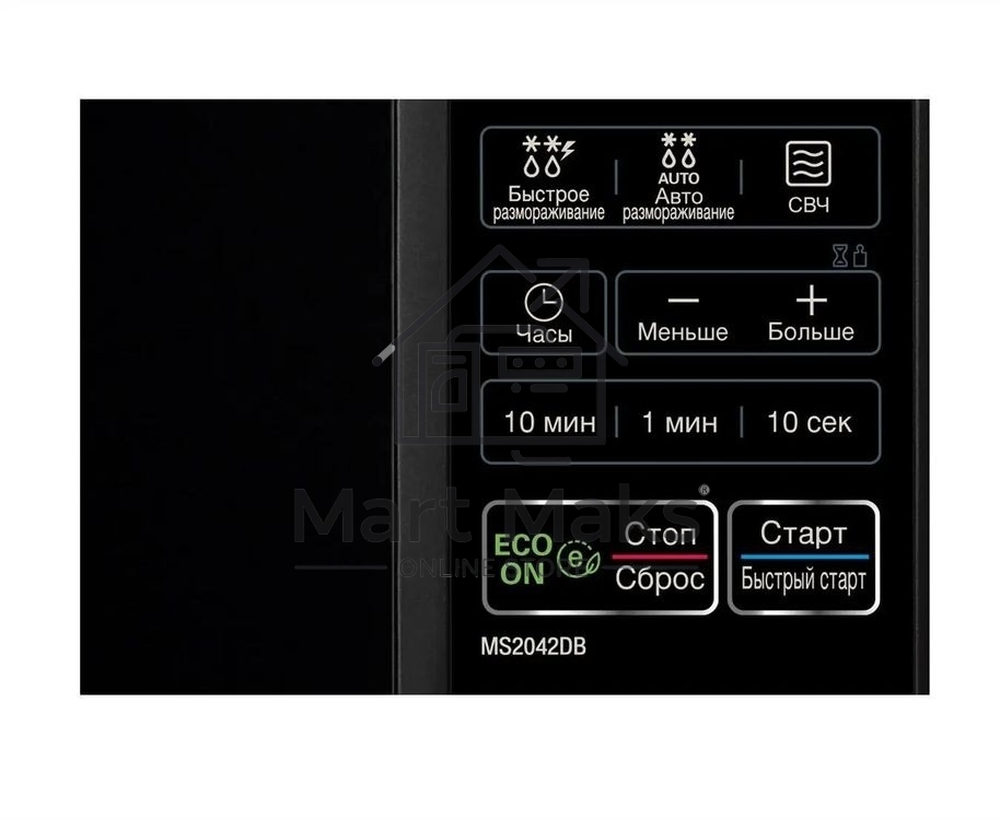 Микроволновая печь LG MS2042DB черный, 20 л, 700 Вт, переключатели - сенсор