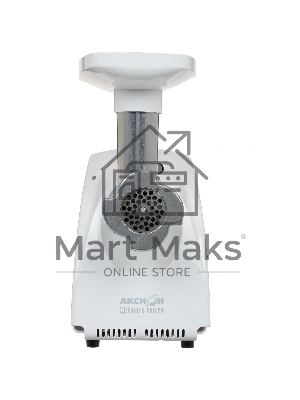 Мясорубка электрическая Аксион М31.03 белый, 1500 Вт, 1.7 кг/мин, реверс, защита от перегрузки, насадки - 4