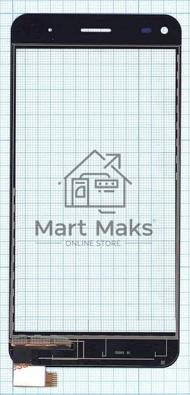 Сенсорное стекло (тачскрин) для Fly FS507 Cirrus 4, черное